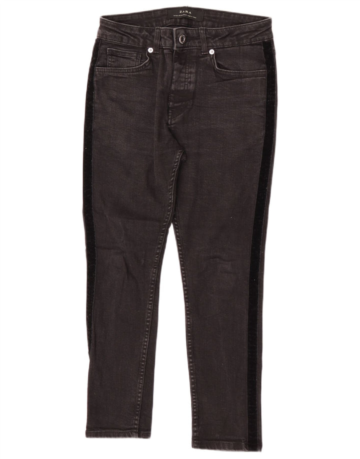Мужские укороченные джинсы Zara EU 38 Small W30 L24, черные цветные блоки