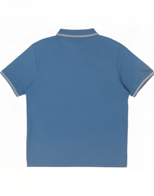 Мужская рубашка поло Champion Easy Fit, большая синяя хлопковая ткань