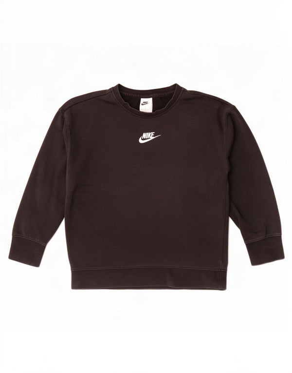 Свитшот Nike для девочек, 10–11 лет, средний черный, хлопок, хлопковый