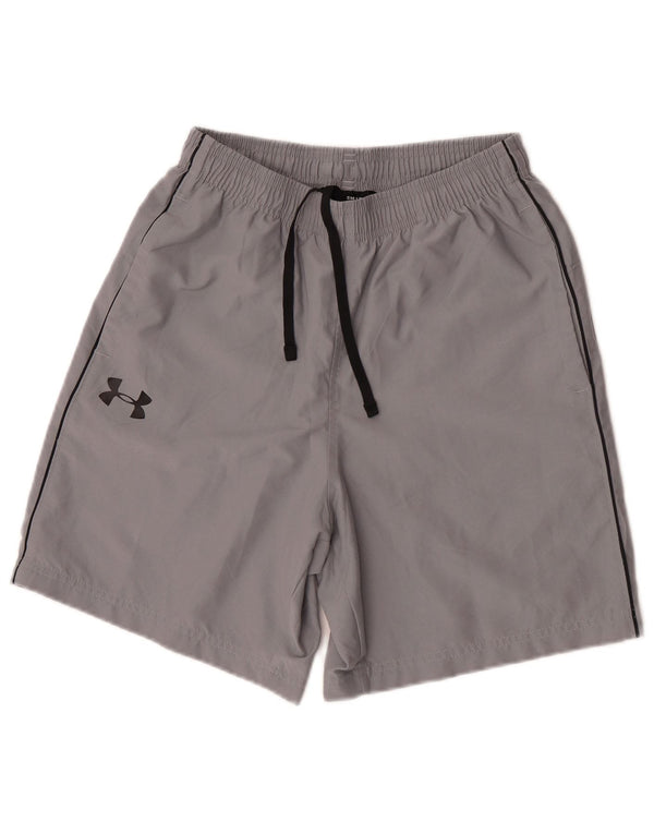 Мужские спортивные шорты с рисунком Under Armour Heat Gear, маленький серый полиэстер