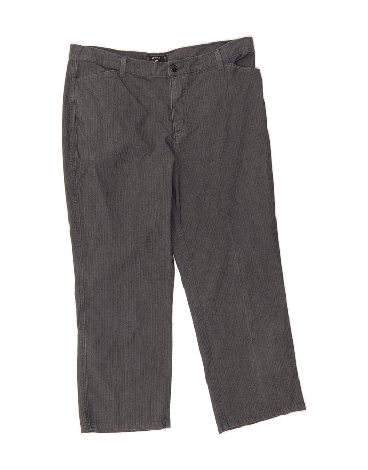 LEE Womens Riders Straight Casual Trousers W36 L26 Grey Herringbone Vintage Lee and Second-Hand Lee from Messina Hembry 