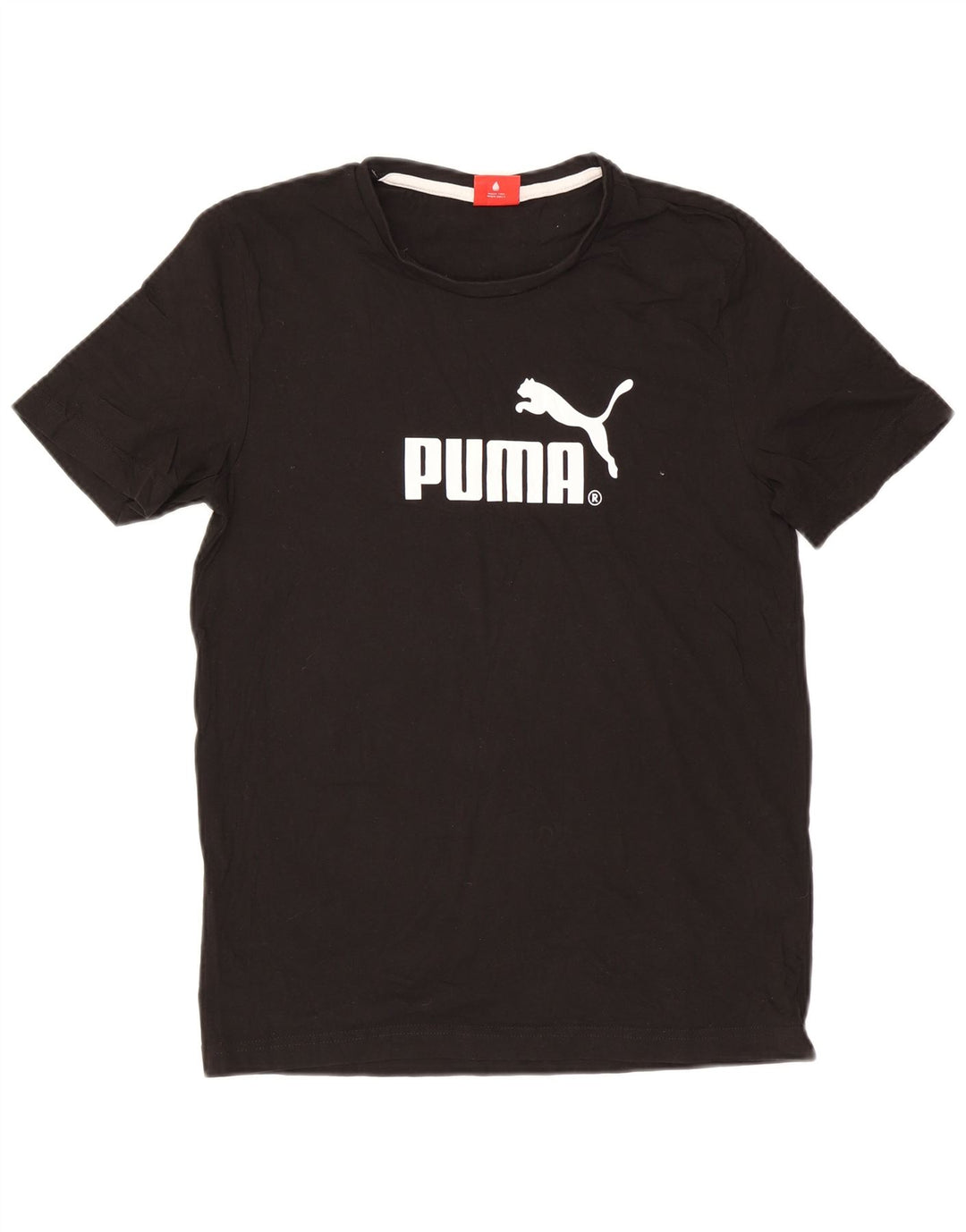 Мужская футболка с рисунком Puma, маленькая, черная, хлопковая
