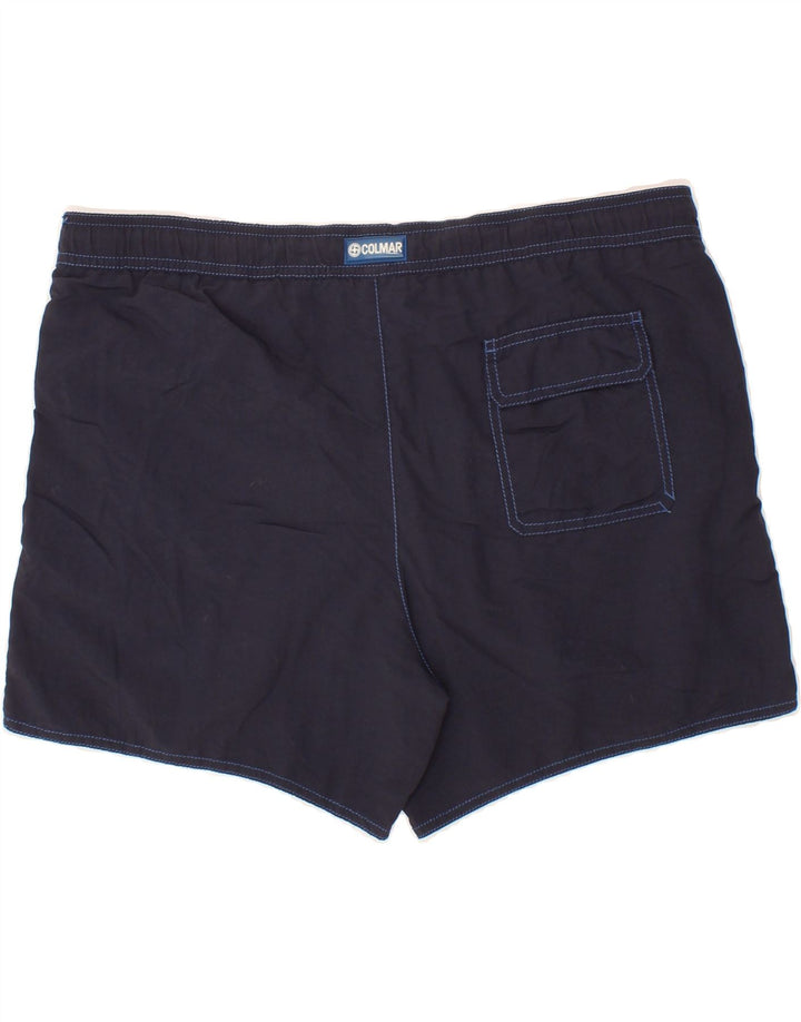 COLMAR Mens Swimming Shorts IT 52 Large Navy Blue Polyester Vintage Colmar and Second-Hand Colmar from Messina Hembry 