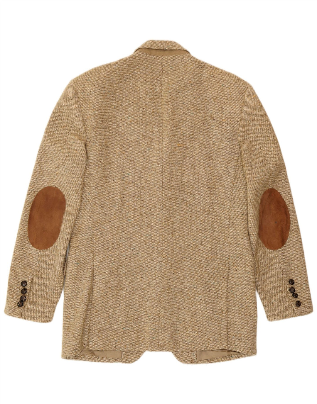 Мужской пиджак с 3 пуговицами John Hanly&Co Ltd UK 38, средний бежевый в крапинку