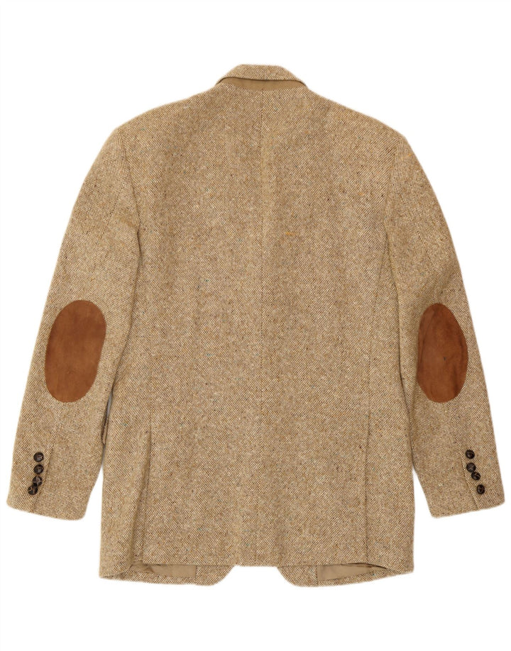 Мужской пиджак с 3 пуговицами John Hanly&Co Ltd UK 38, средний бежевый в крапинку