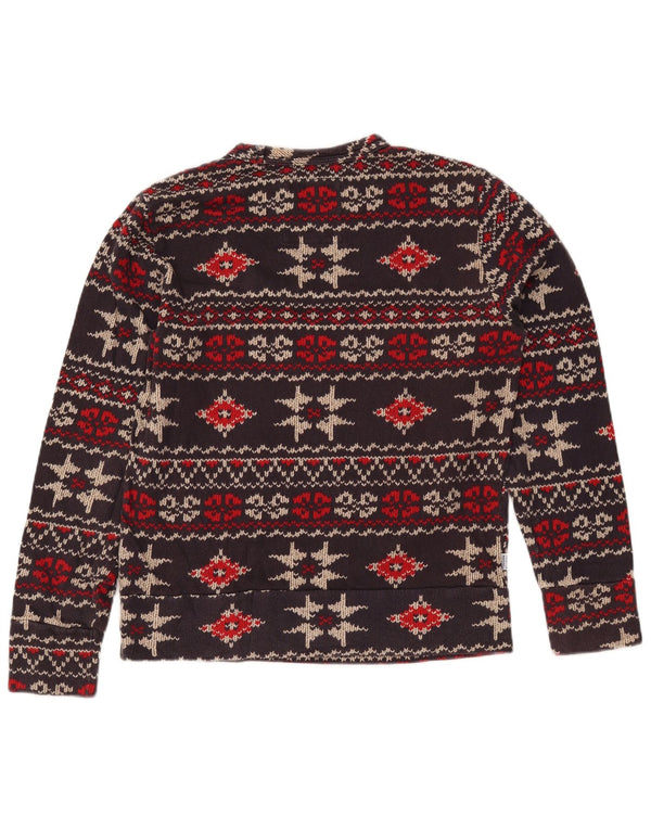 FRANKLIN MARSHALL Женский свитер с рисунком UK 10, маленький коричневый