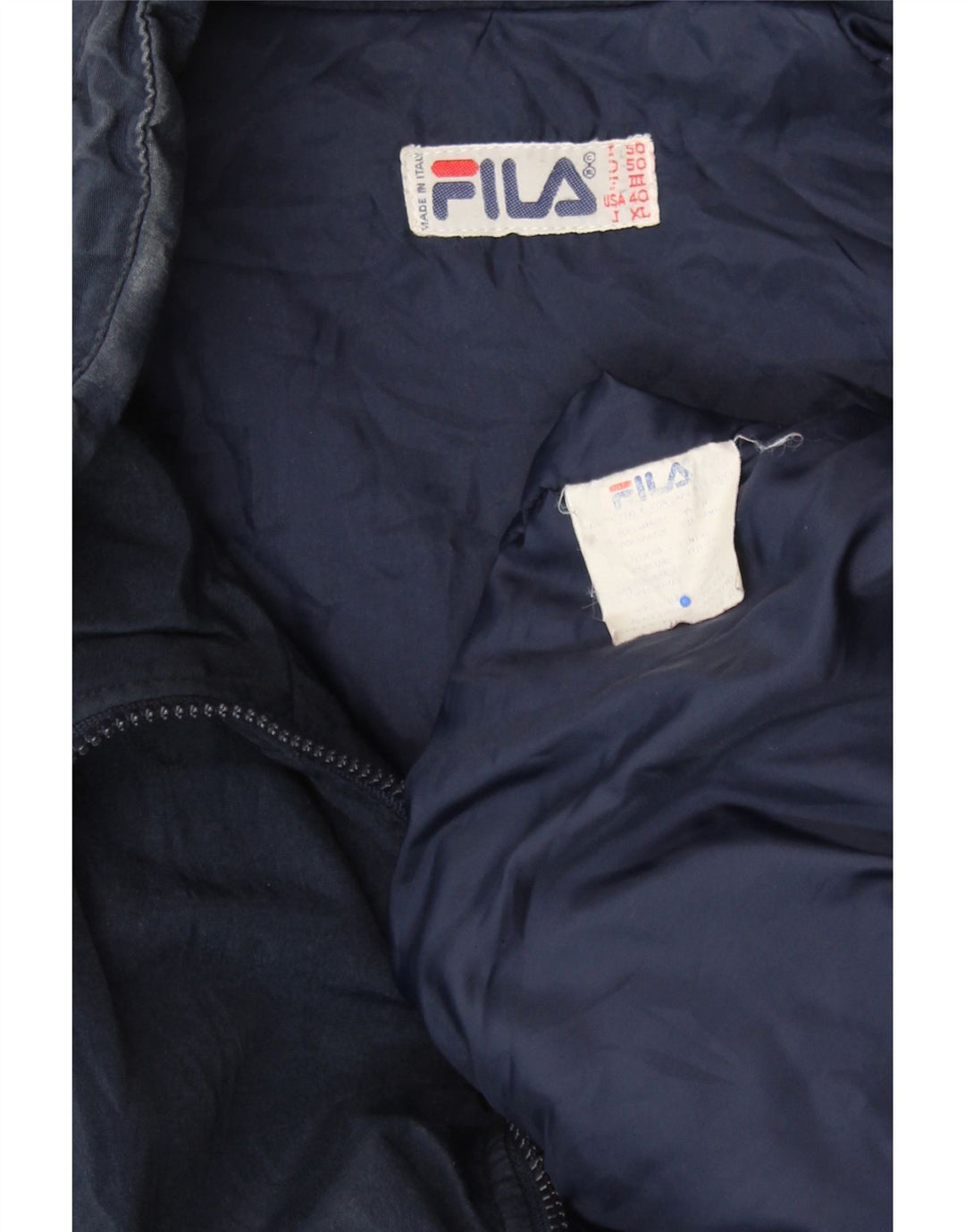 Мужская утепленная куртка FILA Magic Line UK 42 XL Темно-синяя с цветными блоками