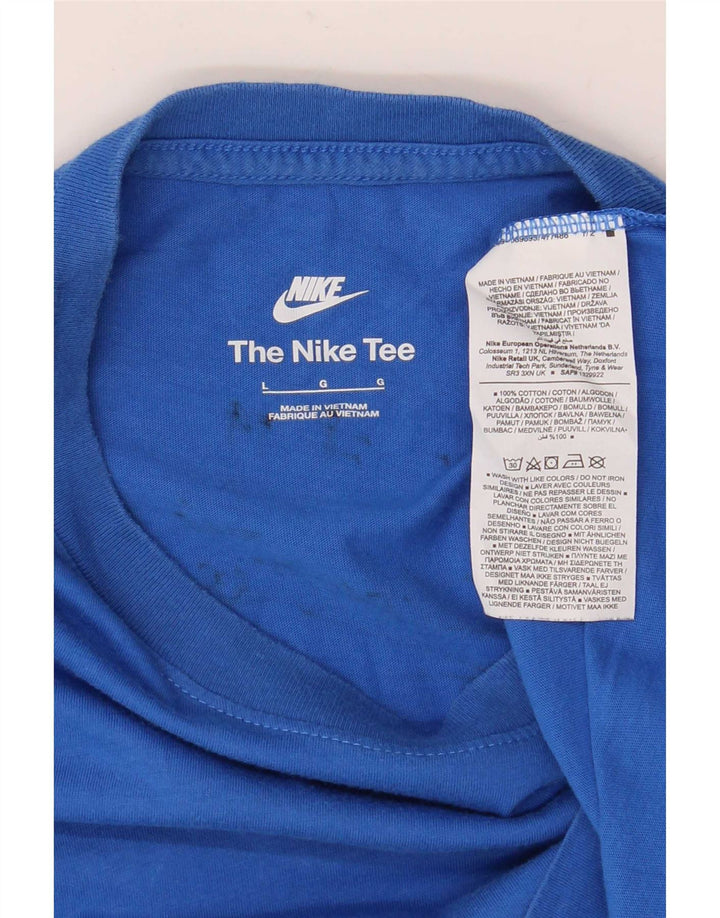 Мужская футболка Nike, большой синий хлопок
