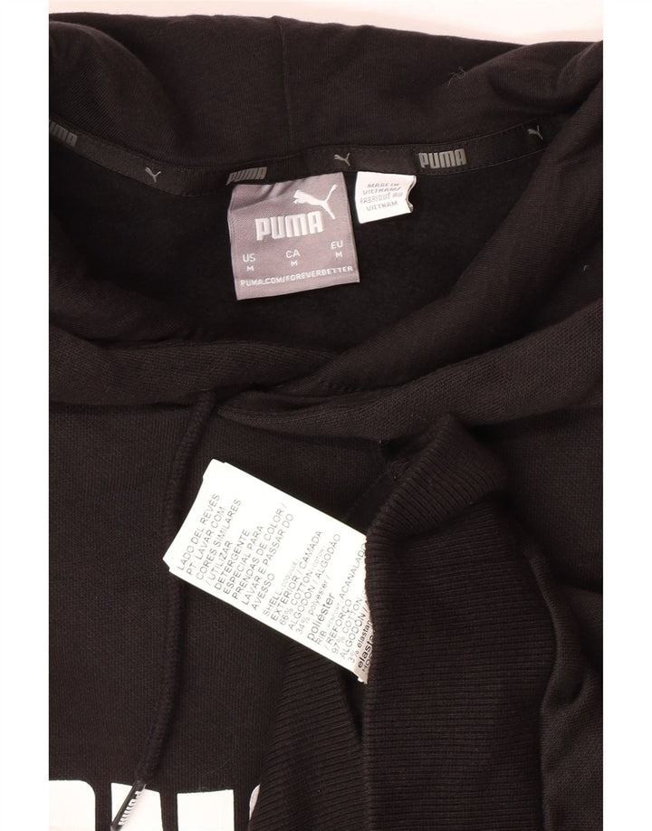 Мужской джемпер с капюшоном PUMA, черный, хлопковый, среднего размера