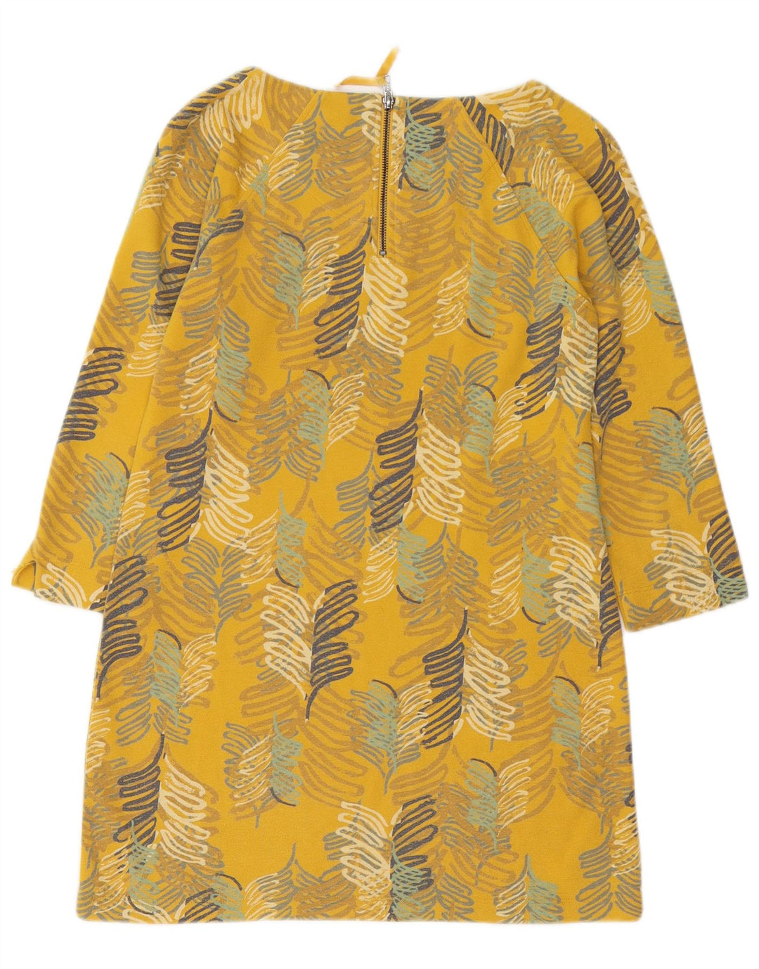 Женское платье прямого кроя с рукавами 3/4 WHITE STUFF, Великобритания, 10 штук, маленькое желтое хлопковое платье с цветочным принтом