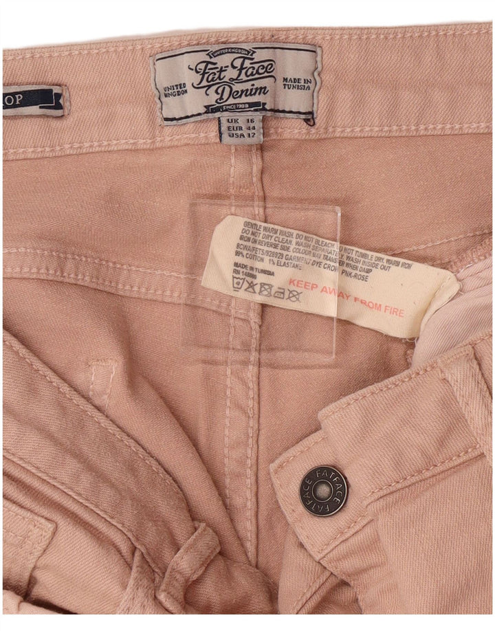 Женские укороченные джинсы FAT FACE UK 16, большие W34 L23, розовый хлопок