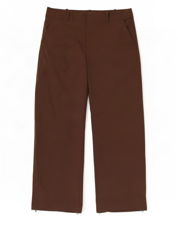 Женские брюки чинос с завышенной талией Zara, средние W28 L32, коричневые
