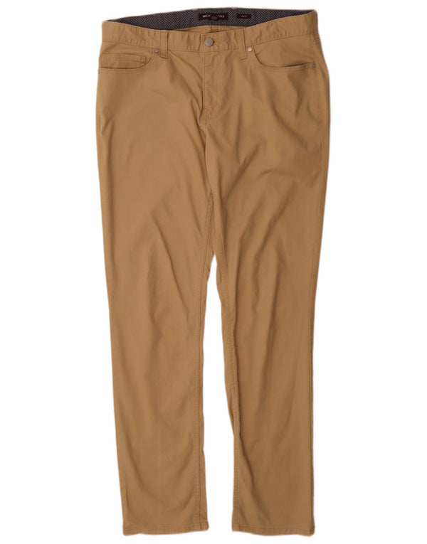 Michael Kors Мужские повседневные брюки Slim Fit W33 L32 Бежевые хлопковые