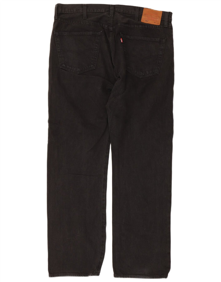Мужские прямые джинсы Levi's 501 W38 L32, черный хлопок