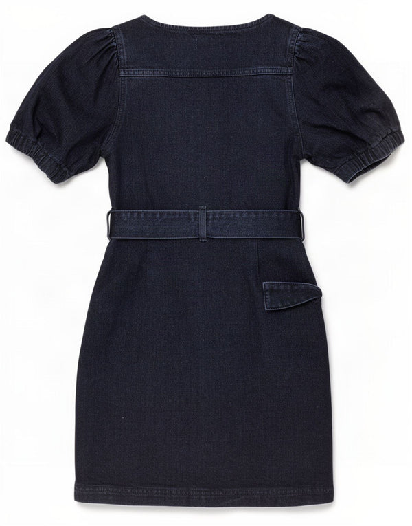 Женское джинсовое платье Topshop UK 8, маленькое черное, хлопок