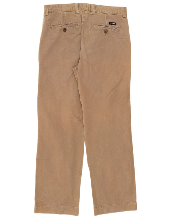 Dockers Мужские прямые брюки-чиносы W34 L32 Бежевый хлопок