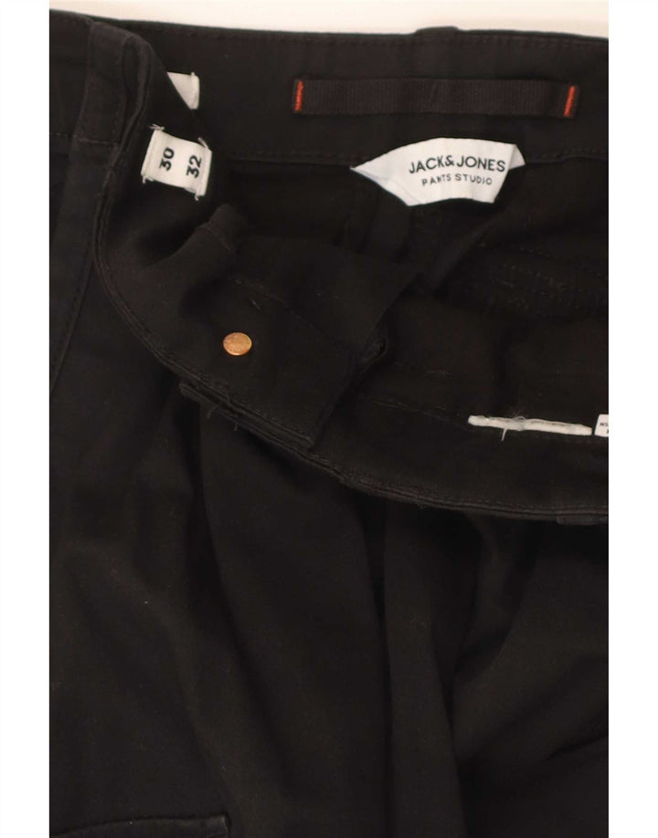 Брюки-карго мужские джоггеры Jack & Jones W30 L32 черные