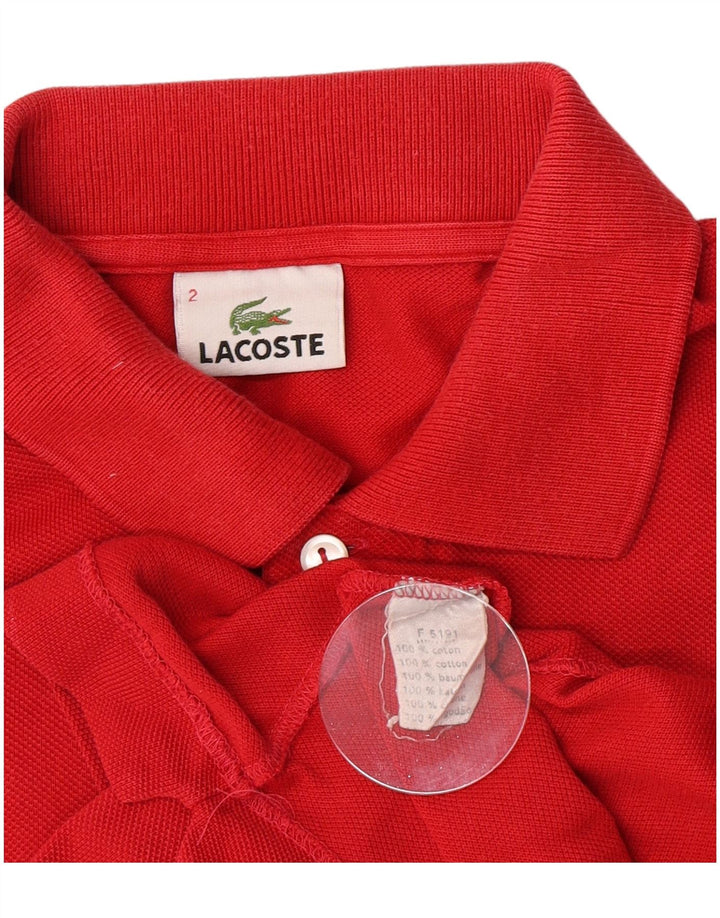 Мужская рубашка-поло Lacoste, размер 2 XS, красный хлопок