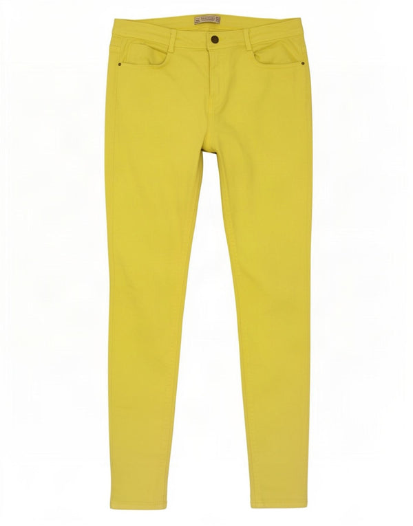 Женские повседневные брюки-скинни Zara Trafaluc EU 42, большие W32 L32, желтые