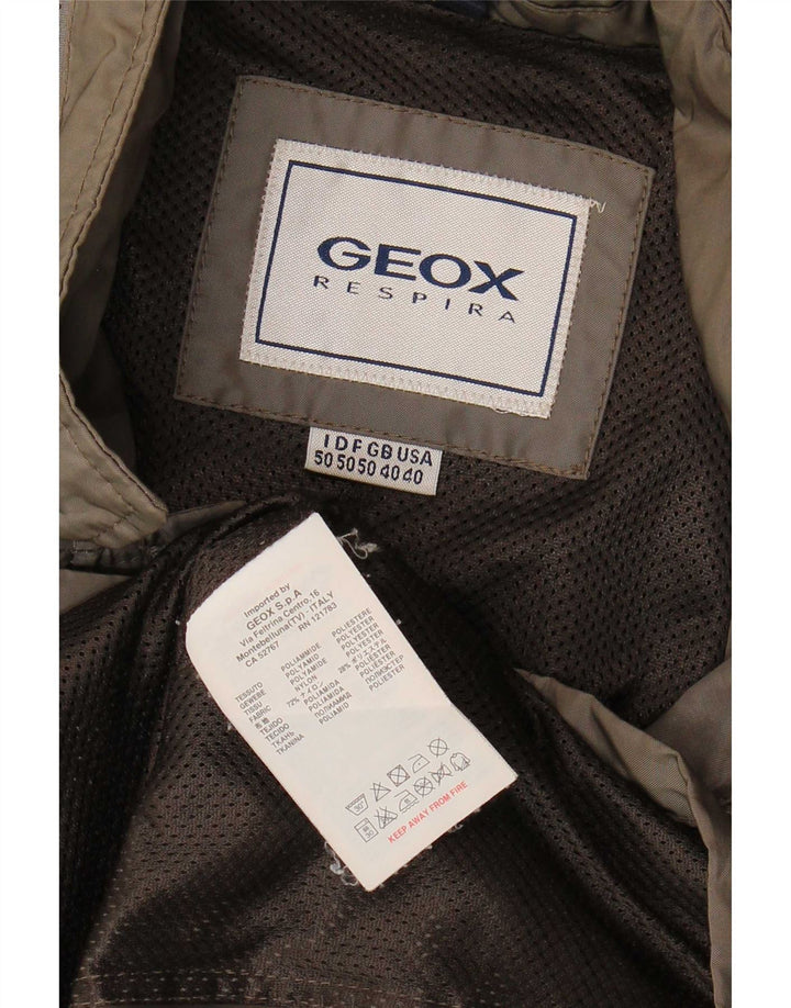 Мужская куртка Geox Respira Utility UK 40, большой цвет хаки, полиэстер