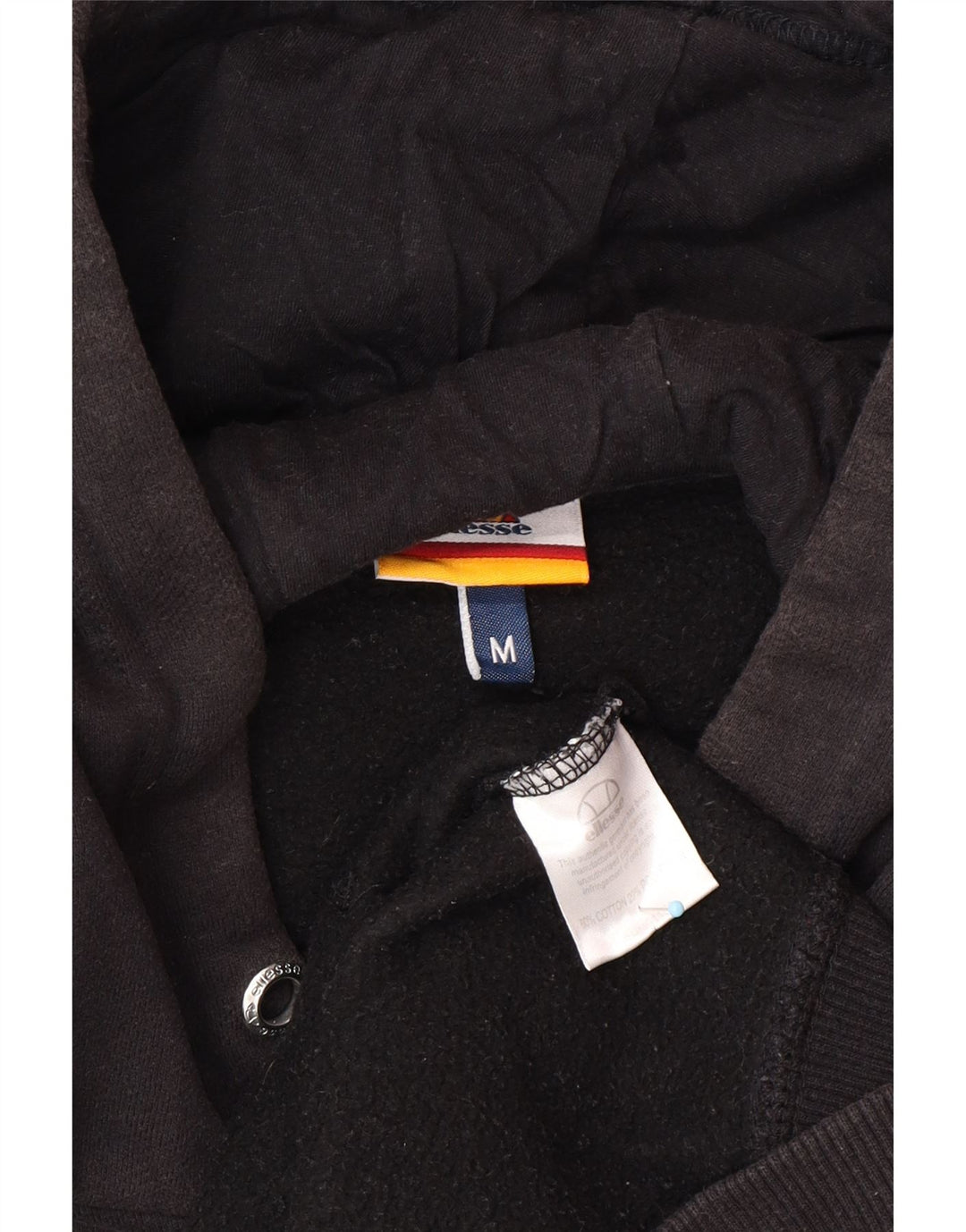 ELLESSE Мужской джемпер с капюшоном с рисунком, средний черный, хлопок
