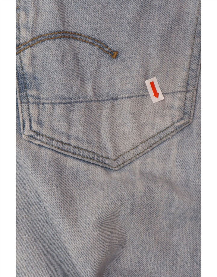 Мужские потертые узкие джинсы G-STAR W36 L32, синий хлопок