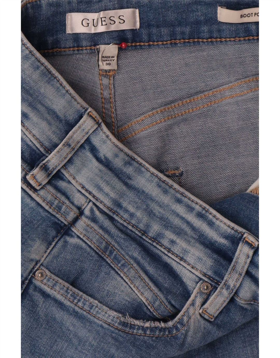 Женские джинсы Bootcut Guess W30 L30 синие, хлопок