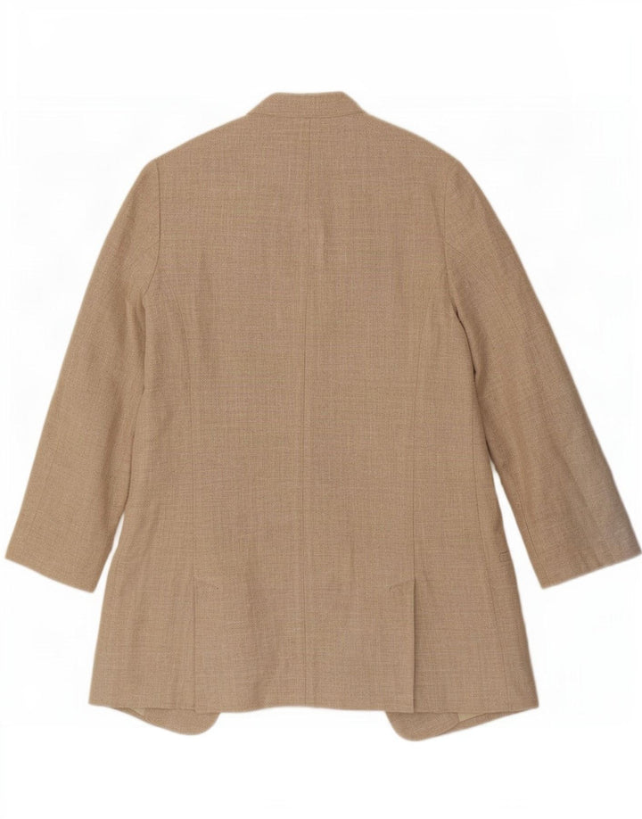 Женский пиджак свободного кроя Zara UK 6 XS, бежевый льняной пиджак