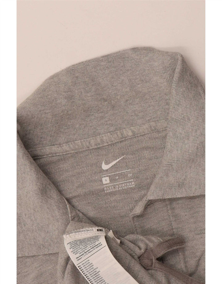Мужская рубашка поло с графическим рисунком Nike HELLAS VERONA, маленькая серая, хлопковая