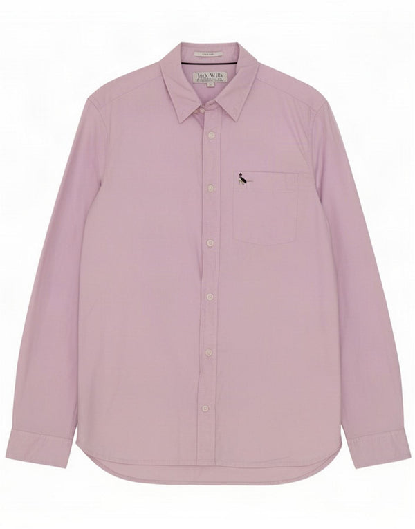 Jack Wills Мужская рубашка узкого кроя XS, розовый хлопок