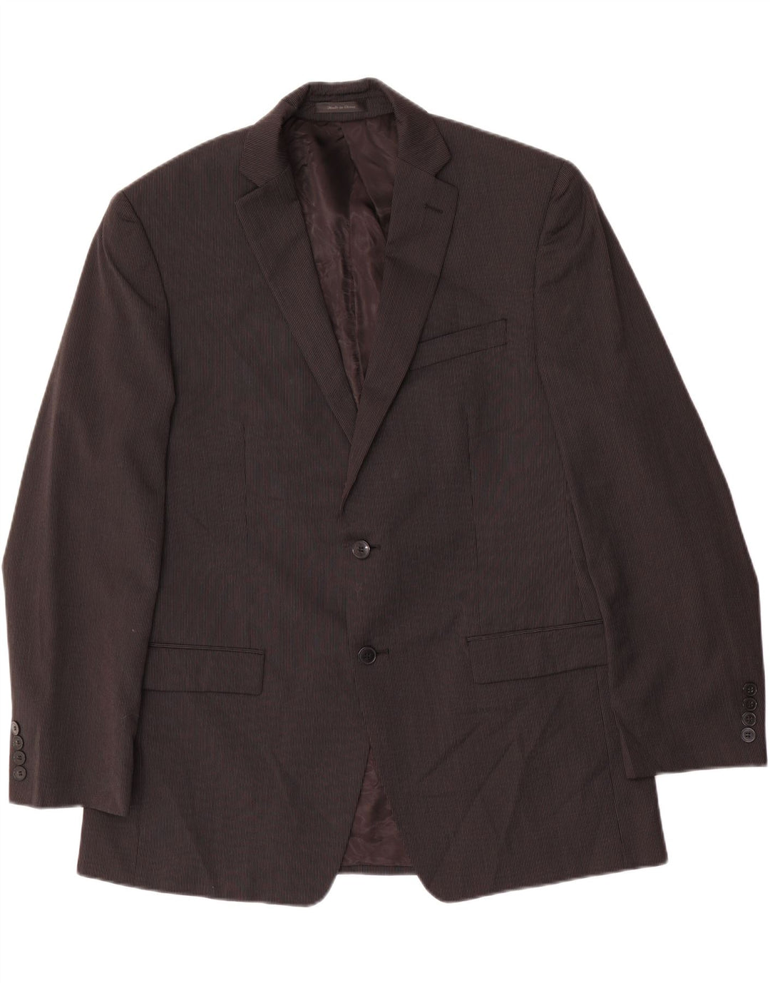 Мужской пиджак CALVIN KLEIN на 2 пуговицах, Великобритания 42 XL, черная шерстяная полоска в тонкую полоску