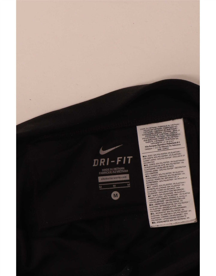 Женские леггинсы Nike Dri Fit UK 12, средний черный полиэстер