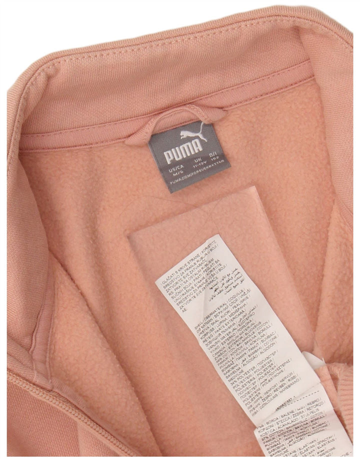 Спортивный костюм PUMA для девочек с графическим рисунком, верхняя куртка, 11–12 лет, розовый хлопок