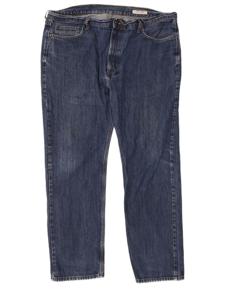 Мужские прямые джинсы Marks & Spencer W42 L31 синие, хлопок