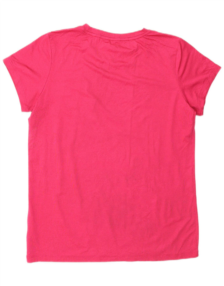 Женская футболка Reebok Top UK 14 Medium Pink из полиэстера