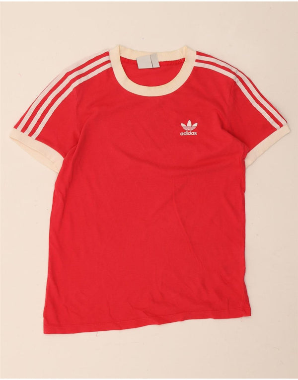 Женская футболка Adidas Top UK 10, маленькая, красная, хлопковая