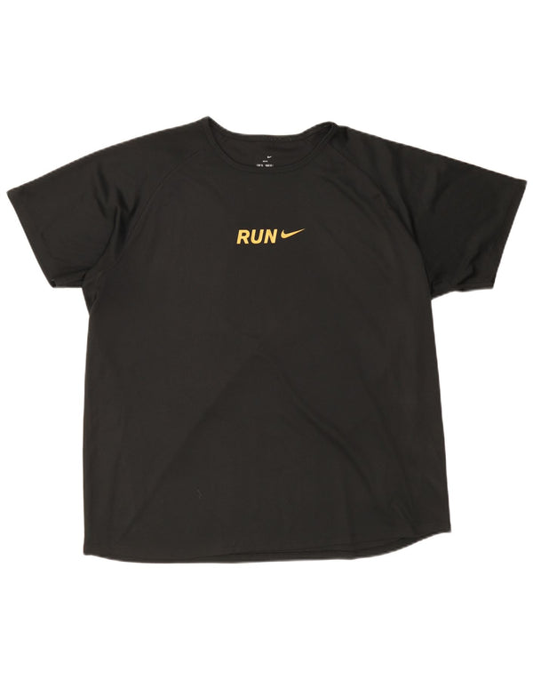 Мужская футболка NIKE Dri Fit с графическим рисунком, Великобритания, размер 45/47 XL, черный полиэстер