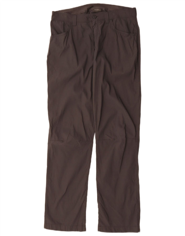 EDDIE BAUER Mens Straight Cargo Trousers W32 L32 Grey