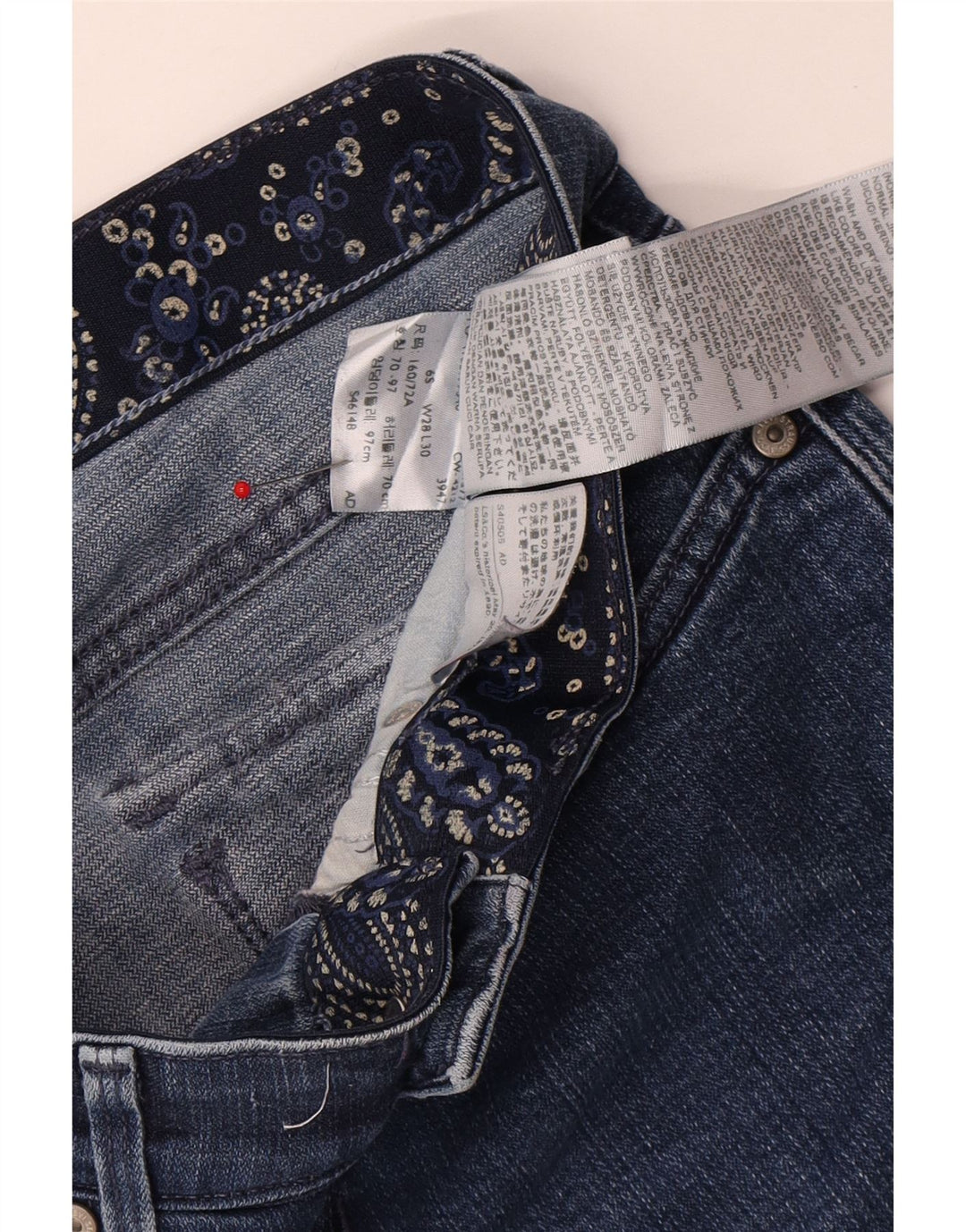 Женские прямые джинсы Levi's US 6, средние W28 L25, синие, хлопок