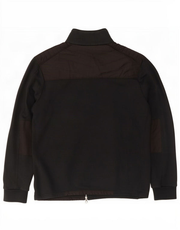 Мужская стеганая куртка Marks & Spencer UK 42 XL, черный хлопок с цветными блоками