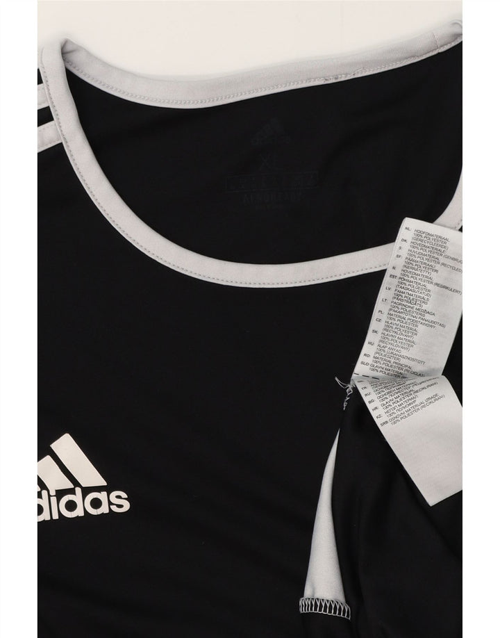 Мужская футболка ADIDAS Aeroready Top XL черная из полиэстера с цветными блоками