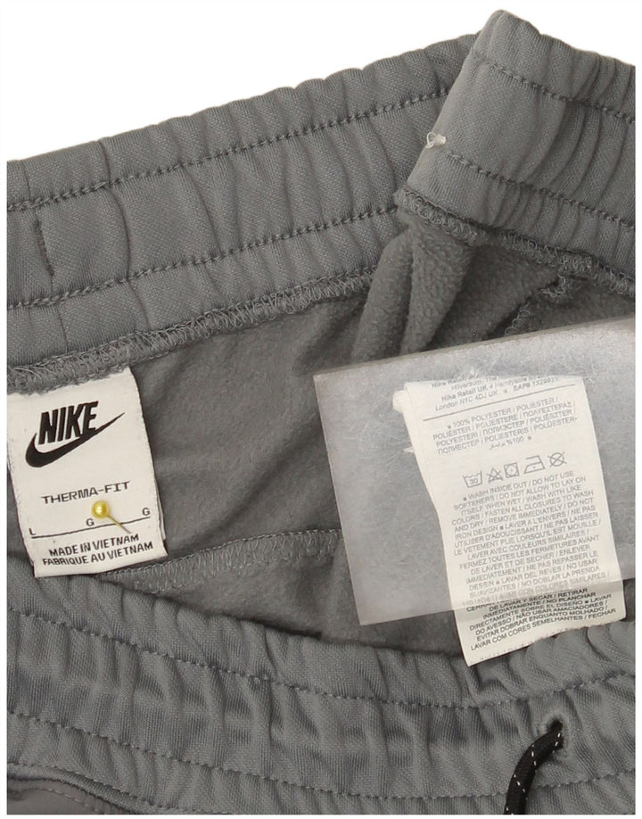 Мужские спортивные брюки Nike Therma-Fit, джоггеры, большой размер, серый полиэстер