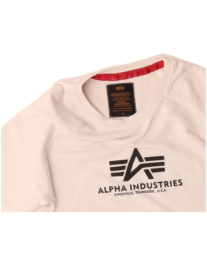 ALPHA INDUSTRIES Мужской свитшот с рисунком XS Белый