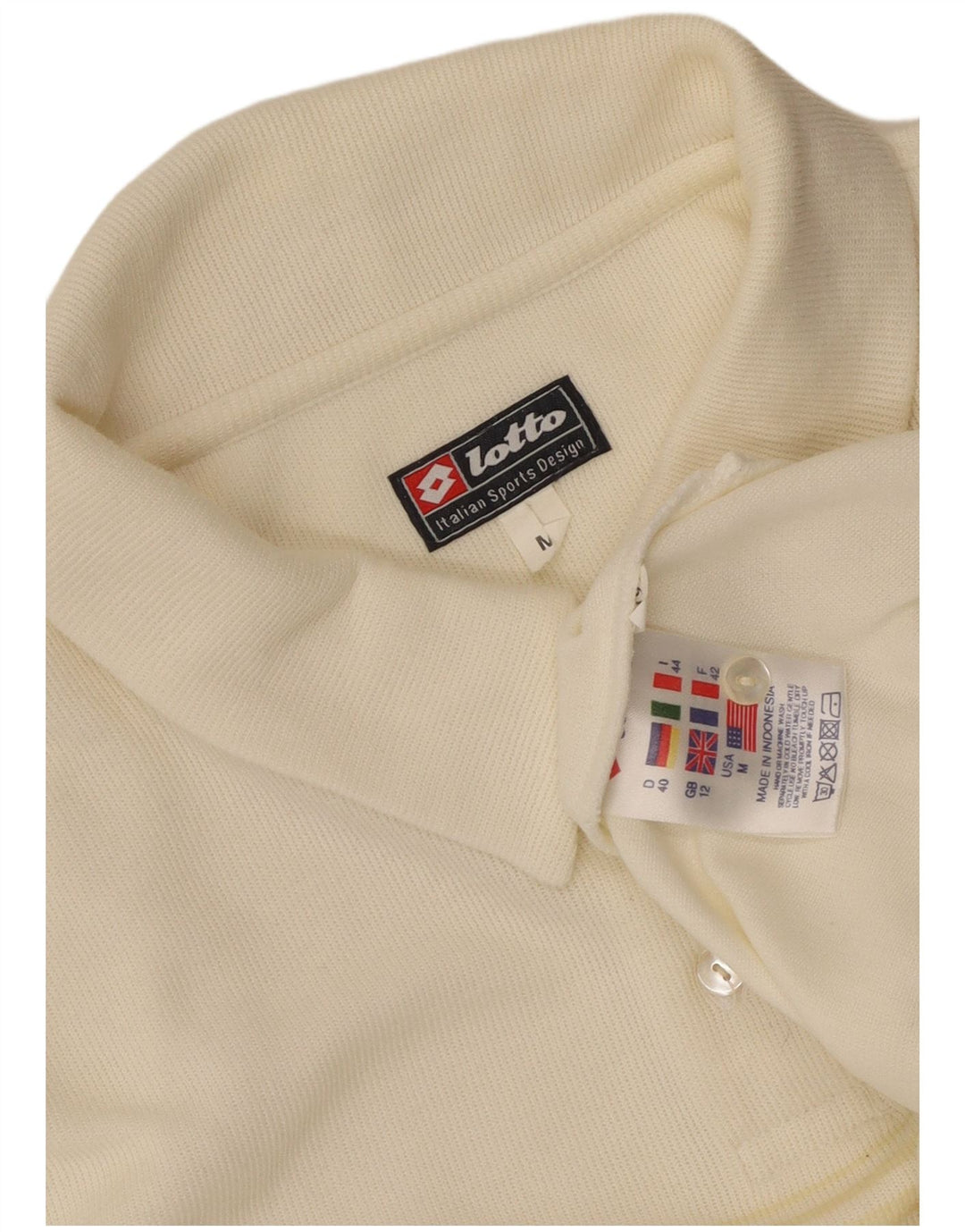 Женская рубашка поло Lotto UK 12, хлопковая ткань среднего размера с белой полоской