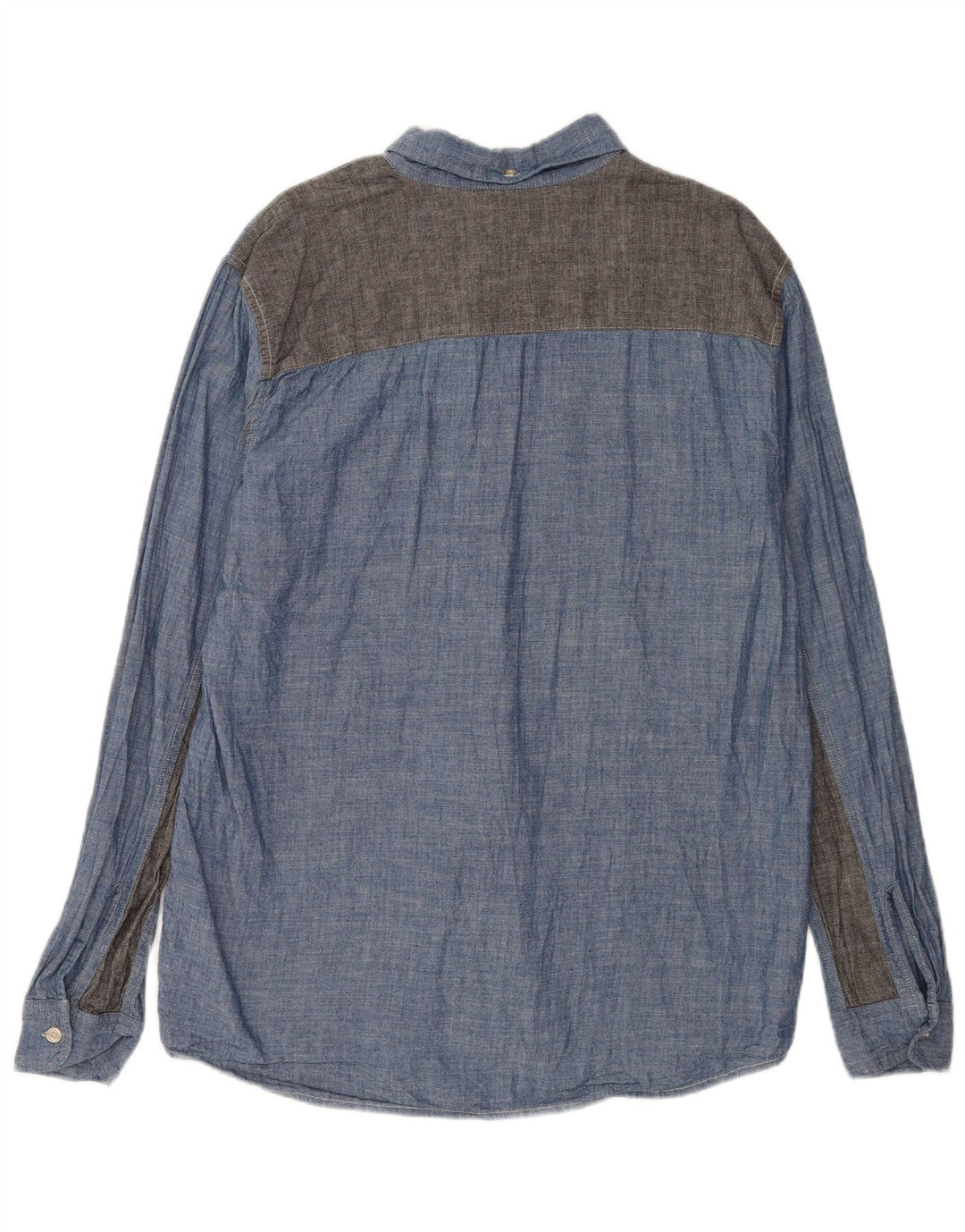 Мужская рубашка Carhartt XL, синяя, хлопок с цветными блоками