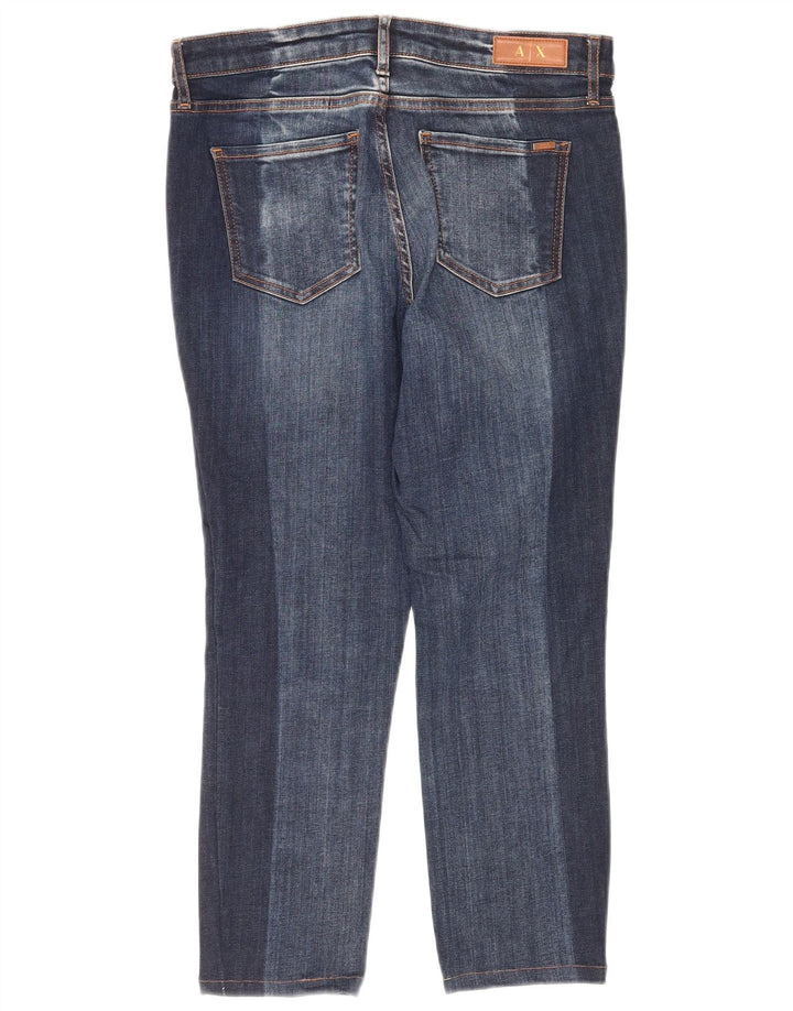 ARMANI EXCHANGE Женские укороченные джинсы суперскинни J01 W29 L23 Темно-синие