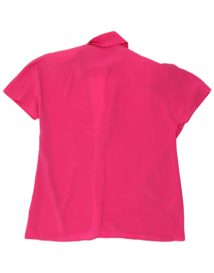 Винтажный женский удлиненный пиджак с коротким рукавом IT 43 Средний Розовый