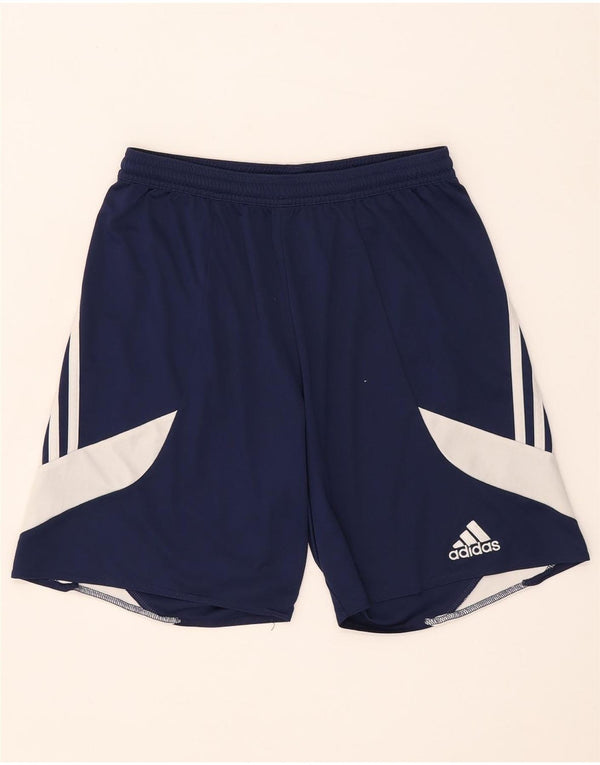 Adidas Mens Climalite Sport Shorts Small Navy Blue Colourblock Polyester