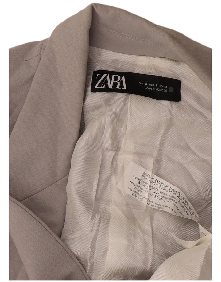 Женский пиджак Zara на 1 пуговице UK 14, средний серый полиэстер