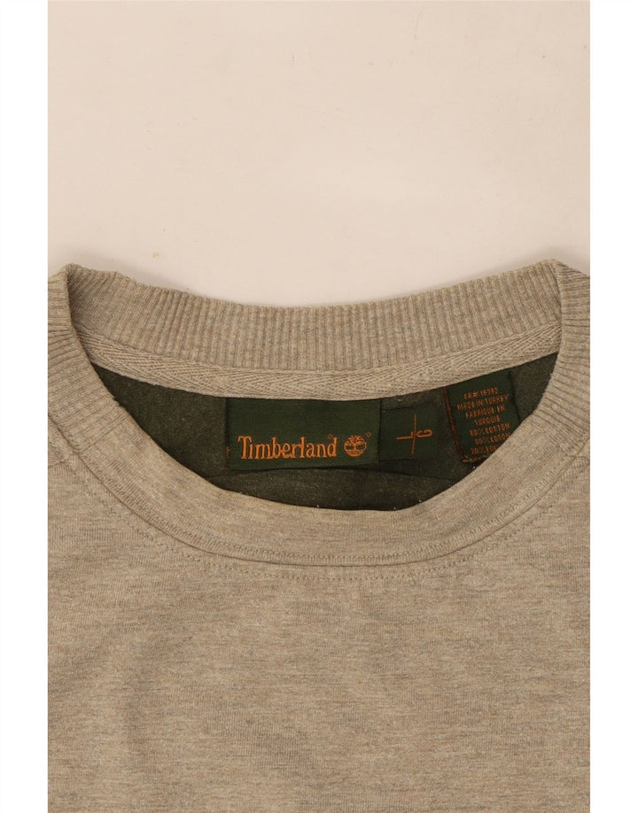 Мужской топ Timberland с длинным рукавом, большой серый хлопок